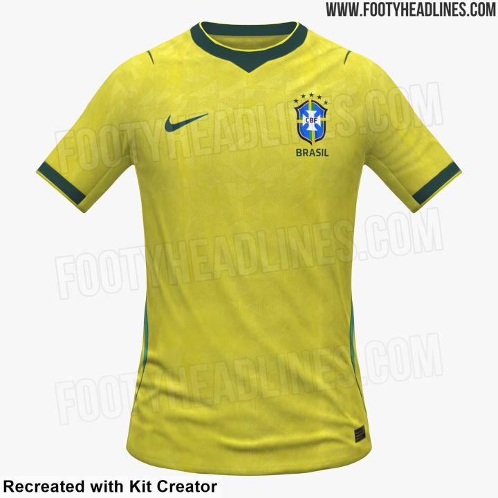 巴西2026世界杯球衣谍照解析:传统黄衣遇见薄荷绿清新;蓝黑客场彰显力量与神秘。 体育新闻