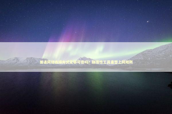 普通网络连接方式足够可靠吗?颠覆性工具重塑上网规则 普通网络连接方式足够可靠吗?颠覆性工具重塑上网规则 新闻